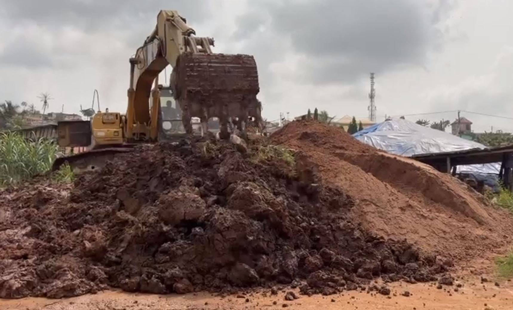 Forklift at tailings operations